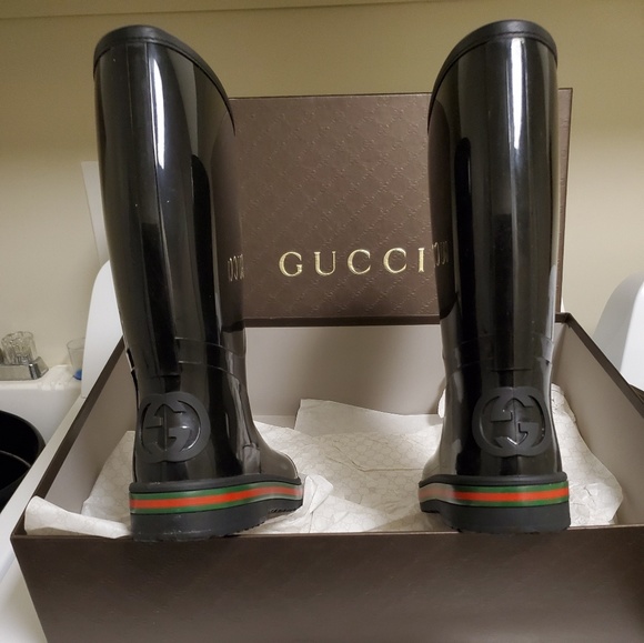 Mens gucci rain boots size 9-10 - Picture 2 of 6
